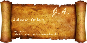 Juhász Anton névjegykártya