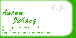 anton juhasz business card
